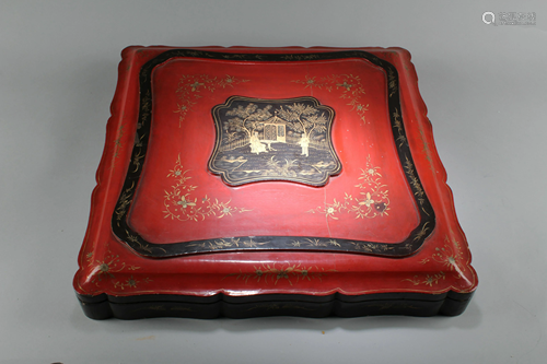 A Square Shaped Lacquer Box