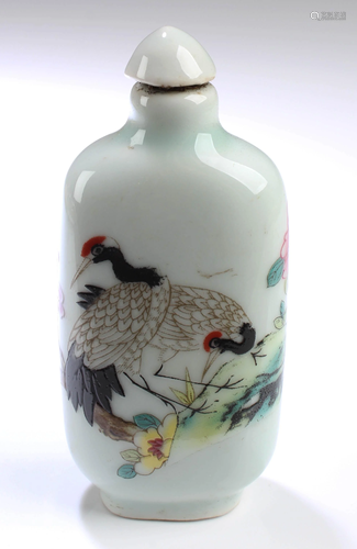 Chinese Blue & White Porcelain Snuff Bottle