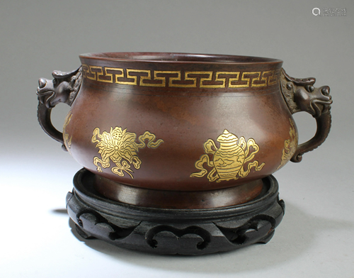 A Bronze Censer with Twin Handles