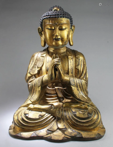 Chinese Gilt Bronze Buddha Statue