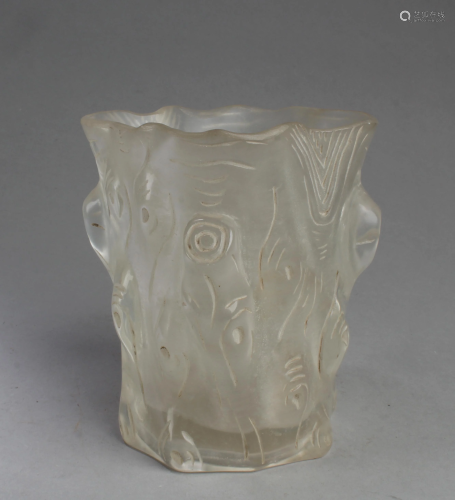 Chinese Peking Glass Brushpot