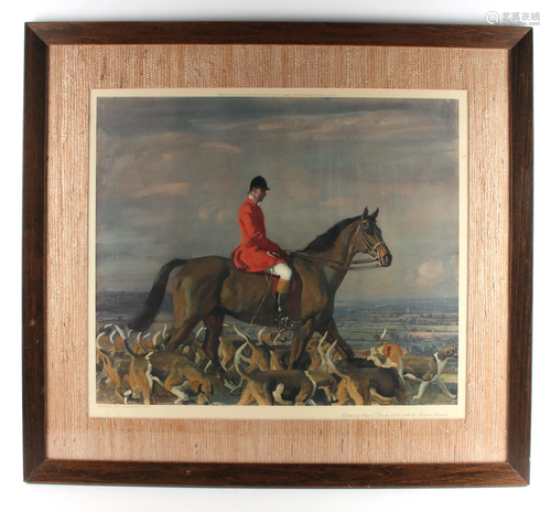 PRINT OF ALFRED MUNNINGS HUNTING PAINT…