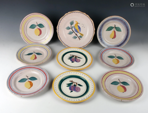 ITALIAN POTTERY AND STANGL PLUM PLATES