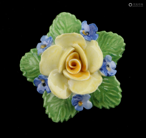 AYNSLEY ENGLISH PORCELAIN ROSE PIN