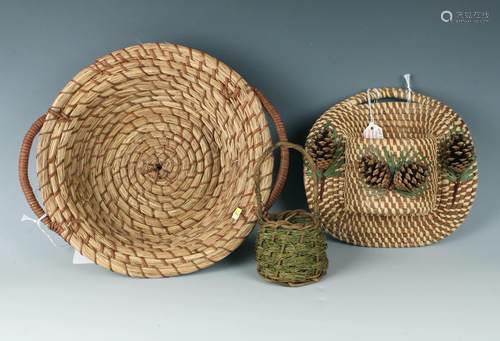 3 HAND WOVEN BASKETS COUSHATA