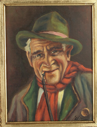 PAINTING OF MAN IN TRADITIONAL GERMAN CLOT…