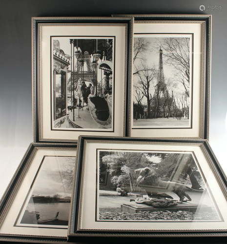 8 FRAMED BLACK & WHITE PRINTS OF PARIS