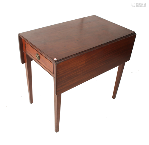 SOLID MAHOGANY DROP LEAF SIDE TABLE WITH …