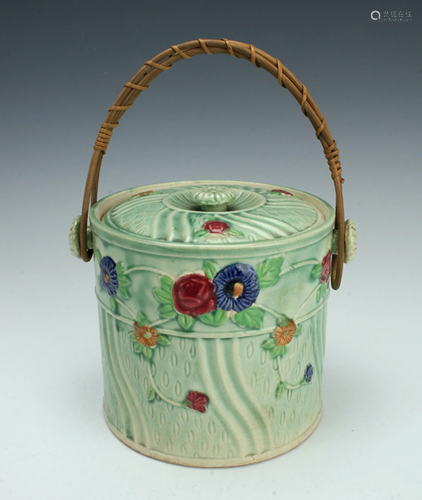 MADE IN JAPAN LIDDED BISCUIT JAR