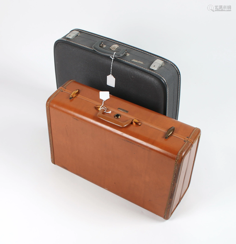 2 VINTAGE SUITCASES SAMSONITE SKY-FLITE