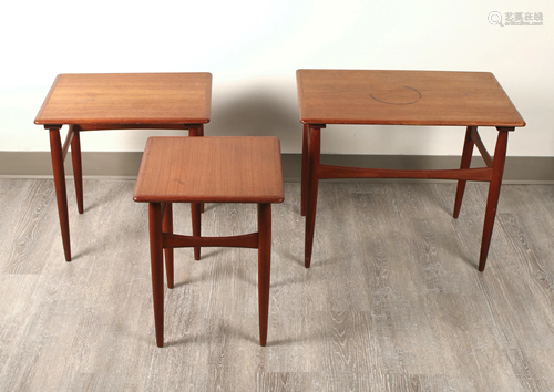 3 DANISH MID CENTURY MODERN NESTING…