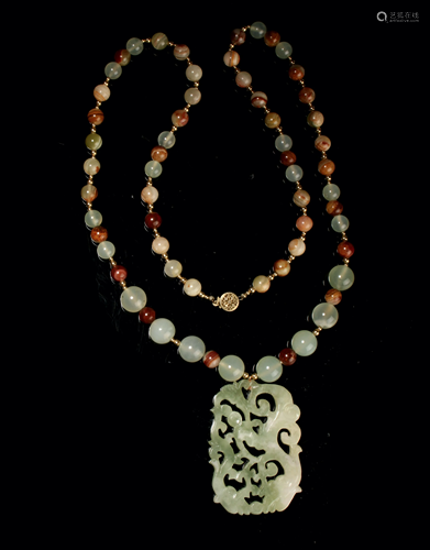 JADE & AGATE NECKLACE