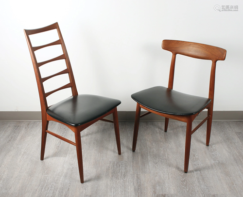 TWO MID CENTURY MODERN CHAIRS