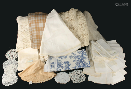 VINTAGE ANTIQUE LINENS DOILIES TABLECLOTHS