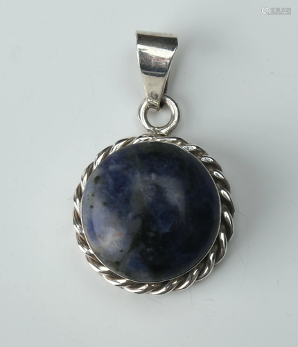 MEXICAN STERLING & SODALITE PENDANT