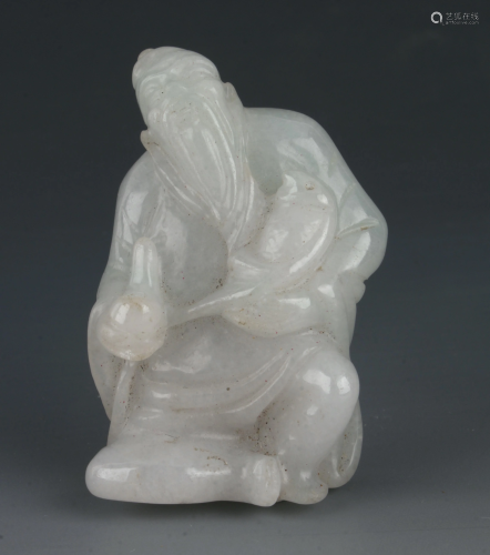 WHITE JADE CARVING OF IMMORTAL