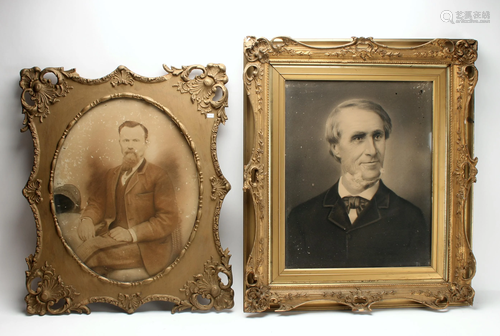 TWO ANTIQUE FRAMED PHOTOGRAPHIC PORTRAITS