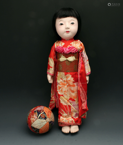 ANTIQUE JAPANESE ICHIMATSU DOLL C. 1919