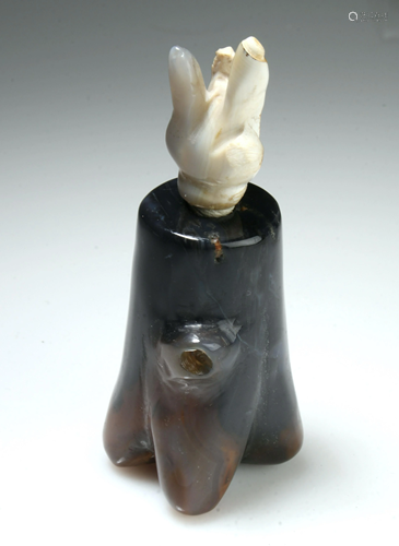 AGATE NATURALISTIC TREE TRUNK FORM SNUFF