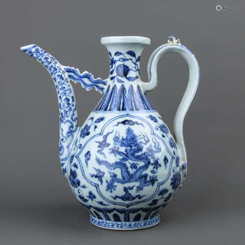 Chinese Blue And White Porcelain Ewer