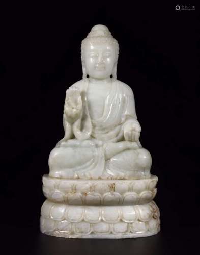 Carved Jade Figure of Buddha