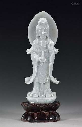 Carved Jadeite Guanyin