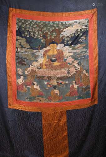 Silk Thanka Shakyamuni Buddha