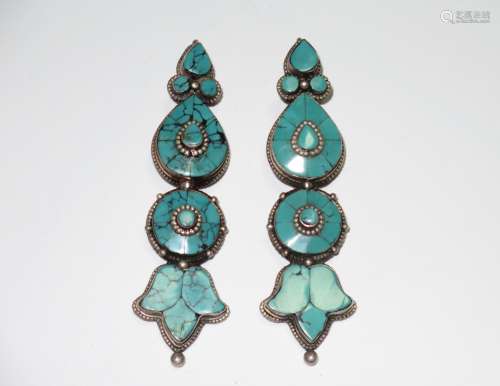 Pair Turquoise Earring  Set