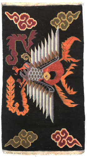 Wool Carpet With Phoenix Design