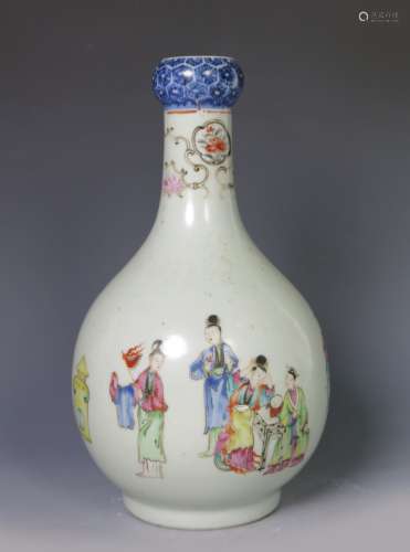 Chinese Glazed Porcelain Garlic Form Vase