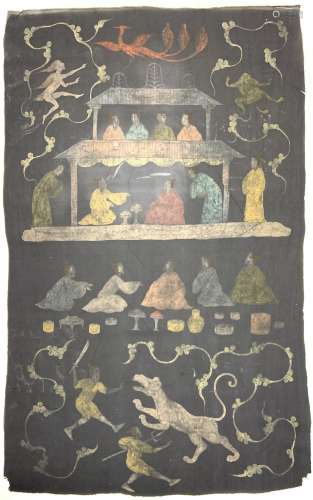 Han Figural Silk Painting