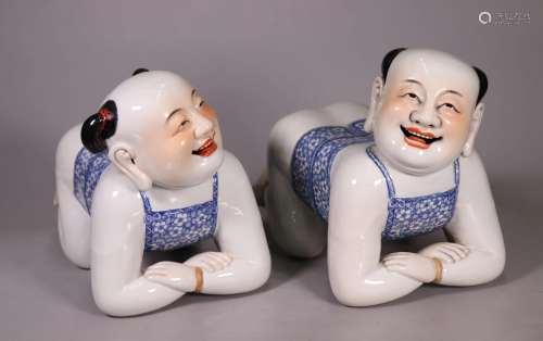 Mirror Pair Chinese Porcelain 