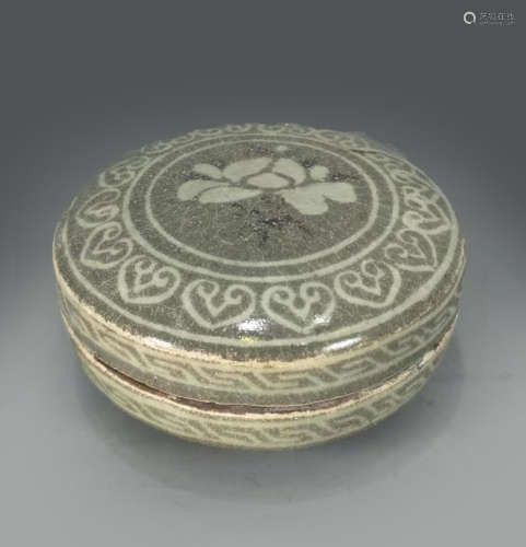 Korean Celadon Glazed Porcelain Covered Box