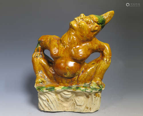 Tang Sancai Glazed Porcelain Figure