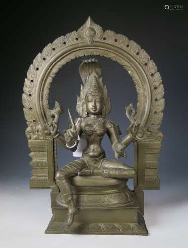 Indian Four Armed Seated Deity