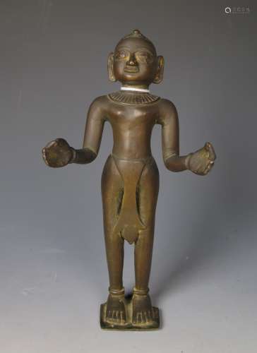 18/19th C. Indian Bronze Figure Of Jain