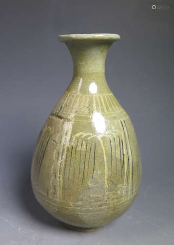 Korean Celadon Glazed Porcelain Flower Vase