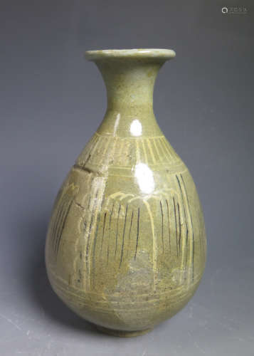 Korean Celadon Glazed Porcelain Flower Vase
