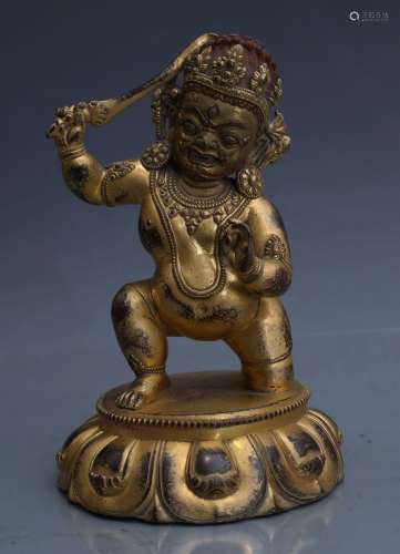 Gilt Bronze Figure of Mahakala