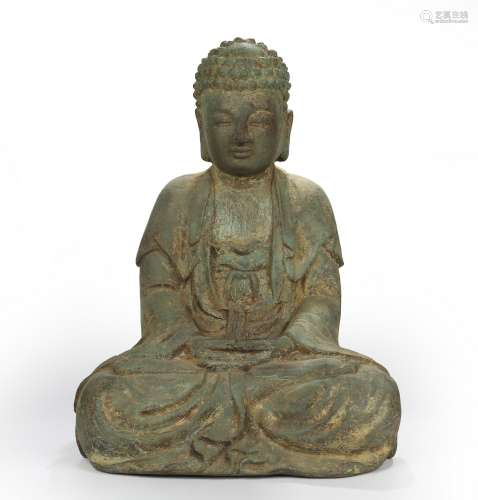 Gilt-Lacquered Bronze Figure Of Amitabha