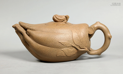 Chinese Light Yixing Buddha's Hand Citron Teapot