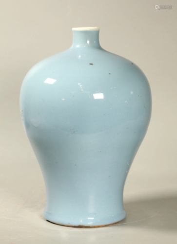 Lg Chinese Clair de Lune Porcelain Meiping Vase
