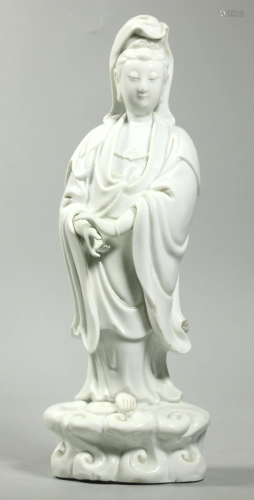 Fine Chinese 18 Century Blanc de Chine Guanyin