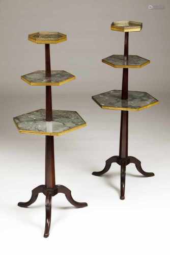 A pair of Louis XVI style dumbwaiters