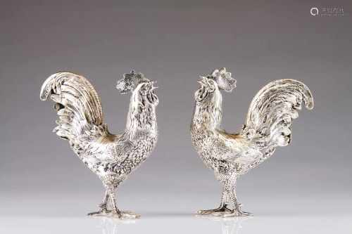 A pair of roosters