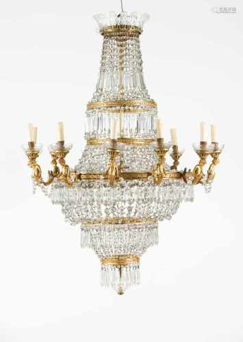 A large chandelier