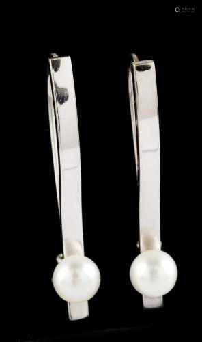 A pair of modernistic earrings