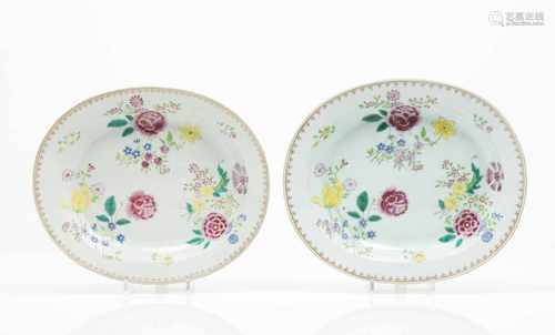 A pair of deep serving trays