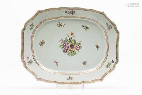 A scalloped tray