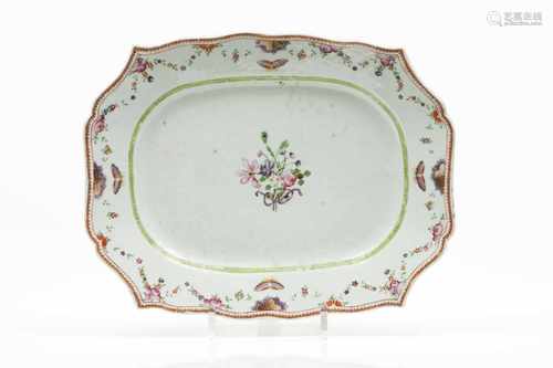 A scalloped serving plate